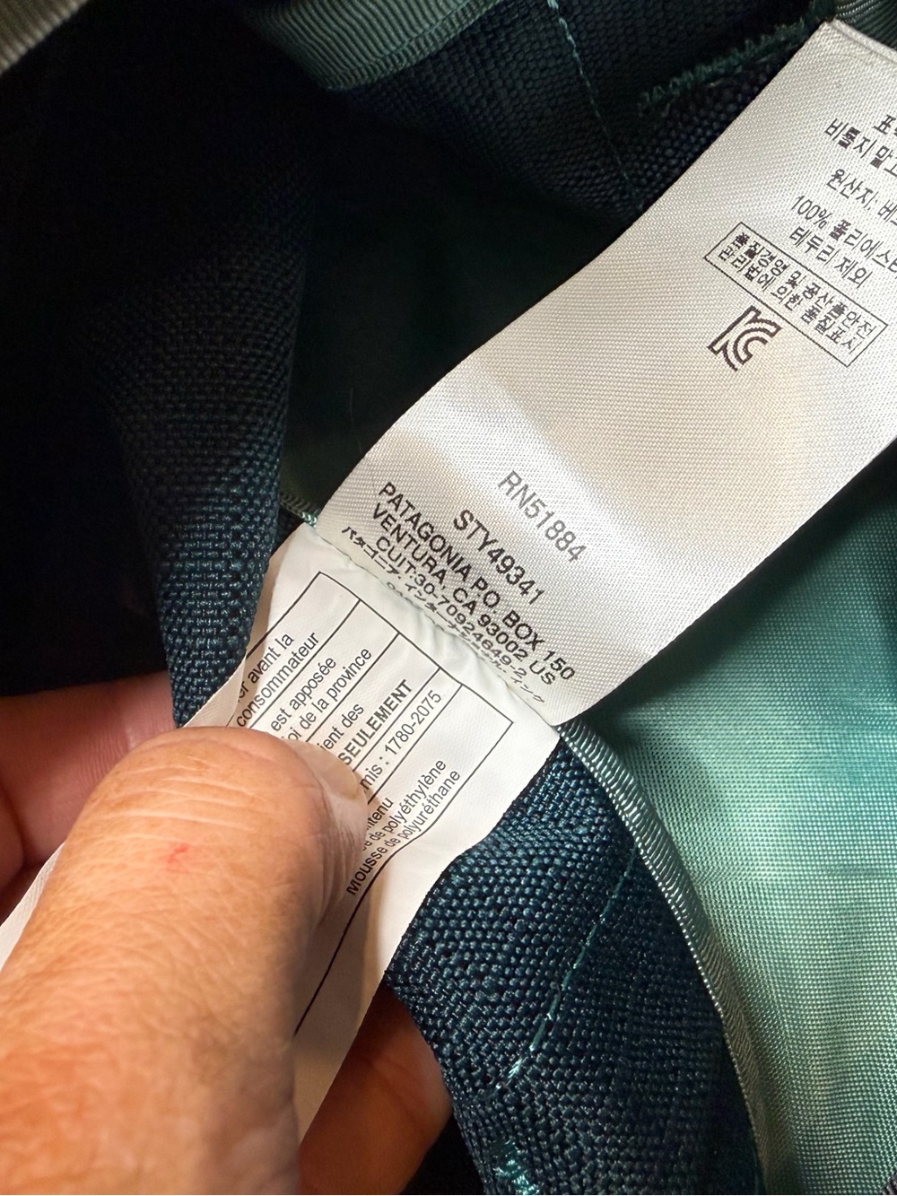 Patagonia Black Hole Duffle 60L in blue teal waterproof hiking camping backpack - Picture 12 of 16